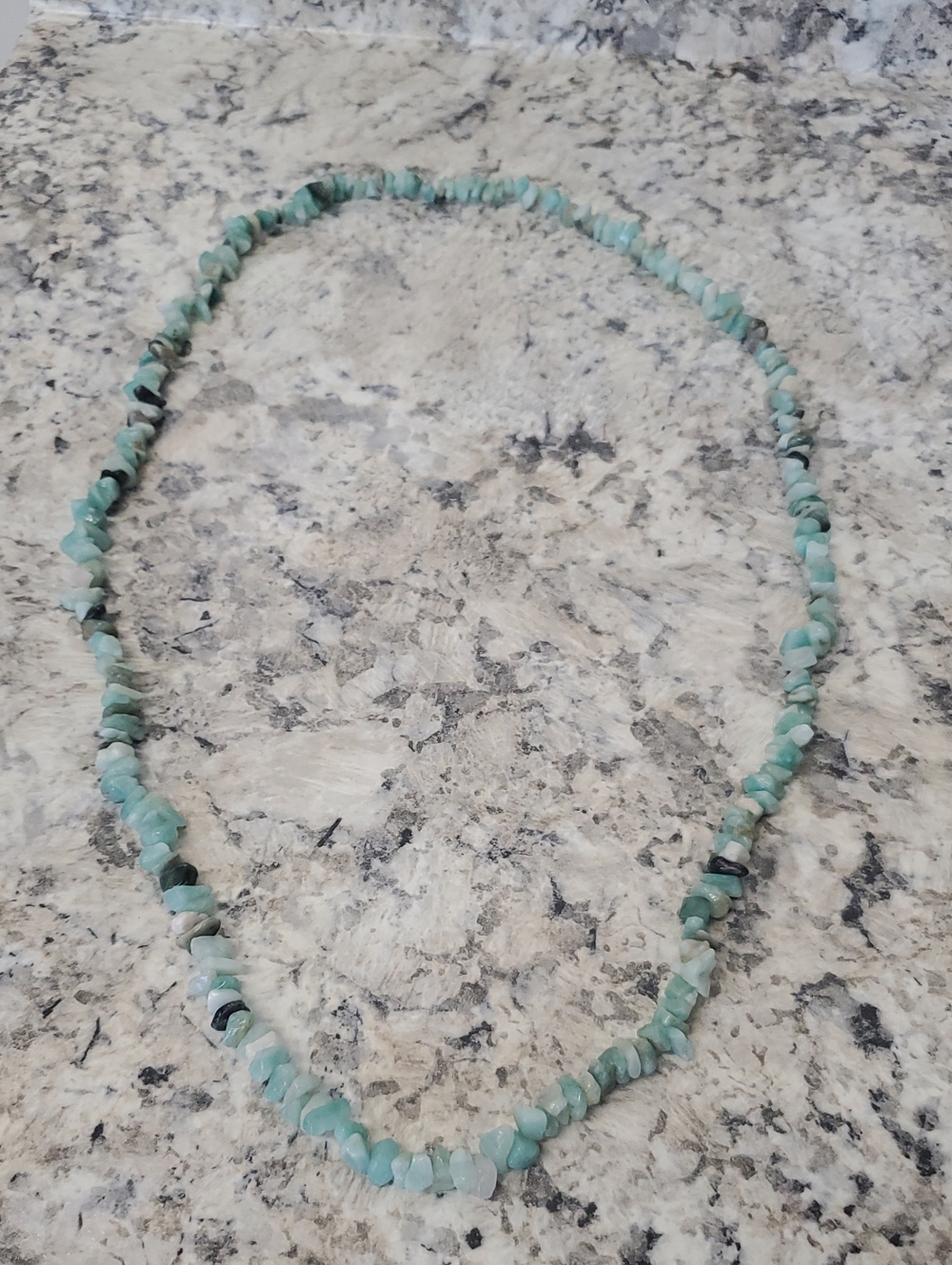Light Turquoise Beaded Chip Necklace - Women Jewelry